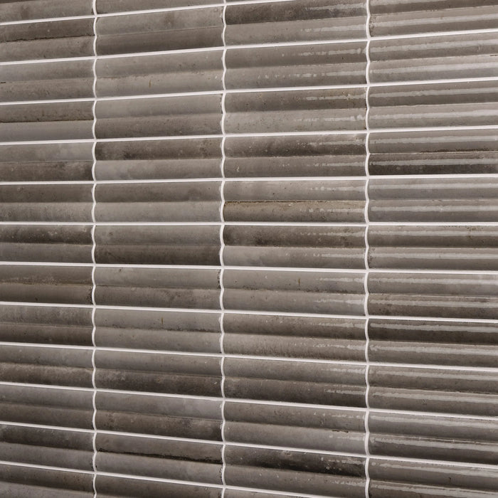 Daltile - Remedy - 2 in. x 10 in. Fluted Glazed Porcelain Tile - Zen RD23 Installed