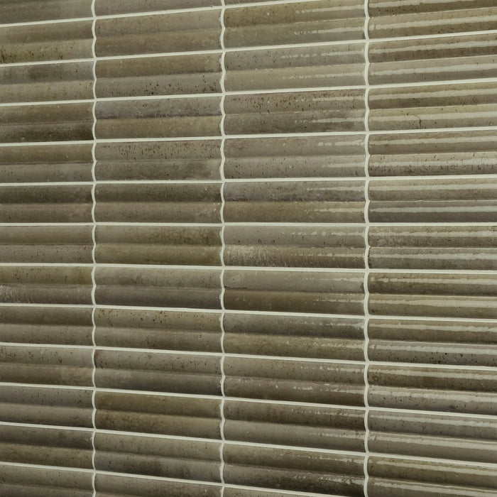 Daltile - Remedy - 2 in. x 10 in. Fluted Glazed Porcelain Tile - Antidote RD24 Installed