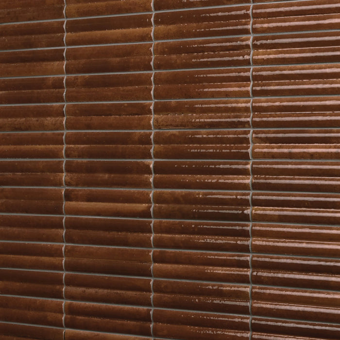 Daltile - Remedy - 2 in. x 10 in. Fluted Glazed Porcelain Tile - Aura RD27 Installed