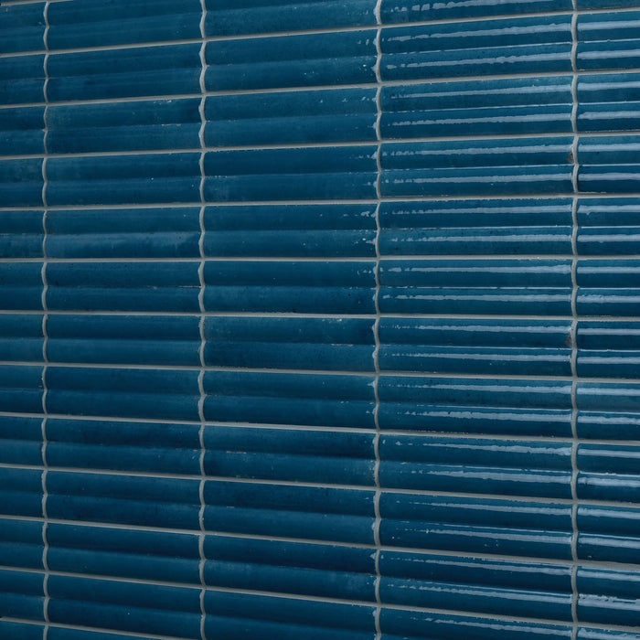 Daltile - Remedy - 2 in. x 10 in. Fluted Glazed Porcelain Tile - Oasis RD28 Installed