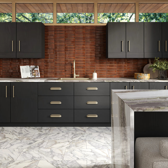 Daltile - Remedy - 2 in. x 10 in. Fluted Glazed Porcelain Tile - Aura RD27 Wall Install