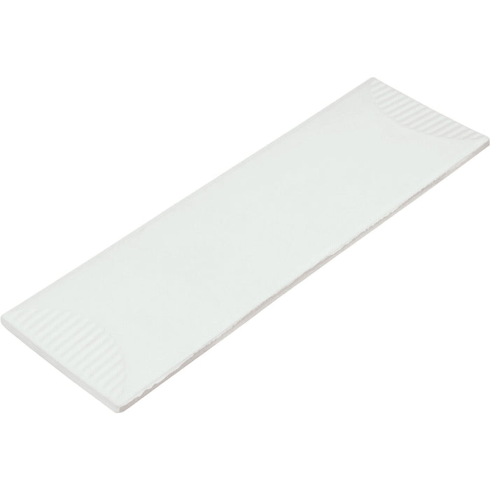 Daltile - Stencil 4 in. x 12 in. Ceramic Wall Tile - Half Moon Matte - White