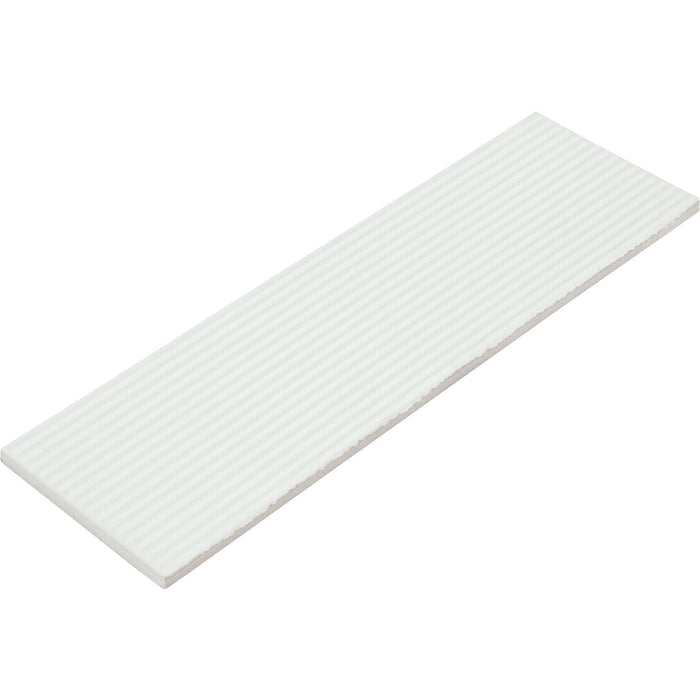 Daltile - Stencil 4 in. x 12 in. Ceramic Linear Wall Tile - White