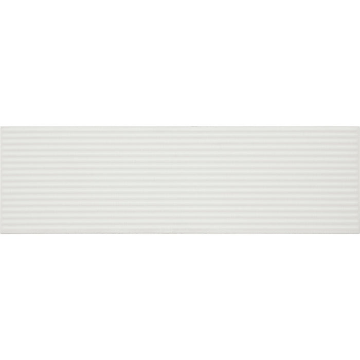 Daltile - Stencil 4 in. x 12 in. Ceramic Linear Wall Tile - White