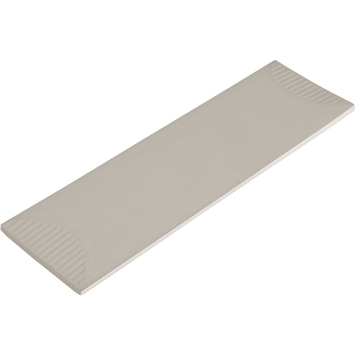 Daltile - Stencil 4 in. x 12 in. Ceramic Wall Tile - Half Moon Matte - Beige