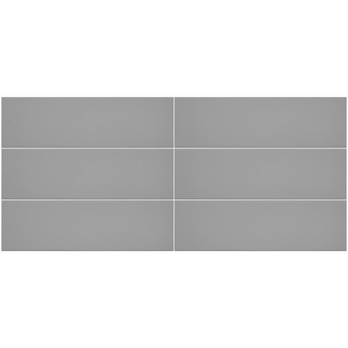 Daltile - Stencil 4 in. x 12 in. Porcelain Floor Tile - Grey Grid Layout