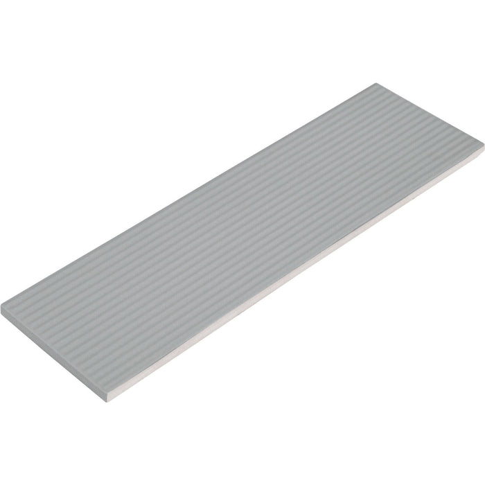 Daltile - Stencil 4 in. x 12 in. Ceramic Linear Wall Tile - Grey