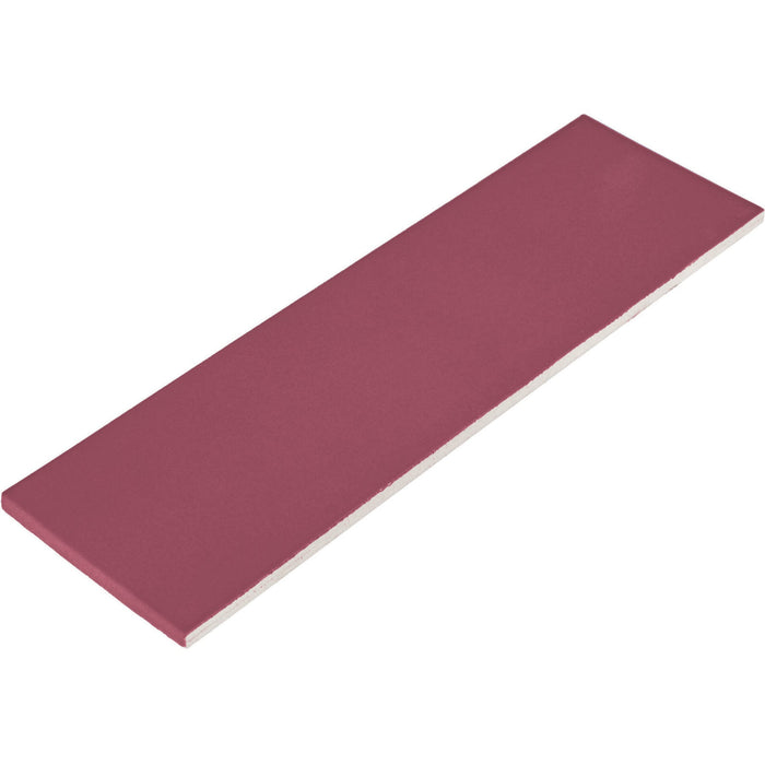 Daltile - Stencil 4 in. x 12 in. Porcelain Floor Tile - Berry