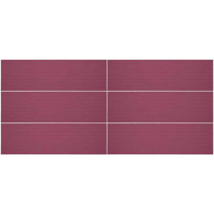 Daltile - Stencil 4 in. x 12 in. Ceramic Linear Wall Tile - Berry Grid View
