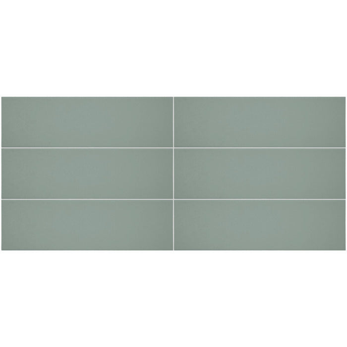 Daltile - Stencil 4 in. x 12 in. Porcelain Floor Tile - Mint Grid View