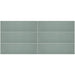 Daltile - Stencil 4 in. x 12 in. Ceramic Wall Tile - Half Moon Matte - Mint Grid View