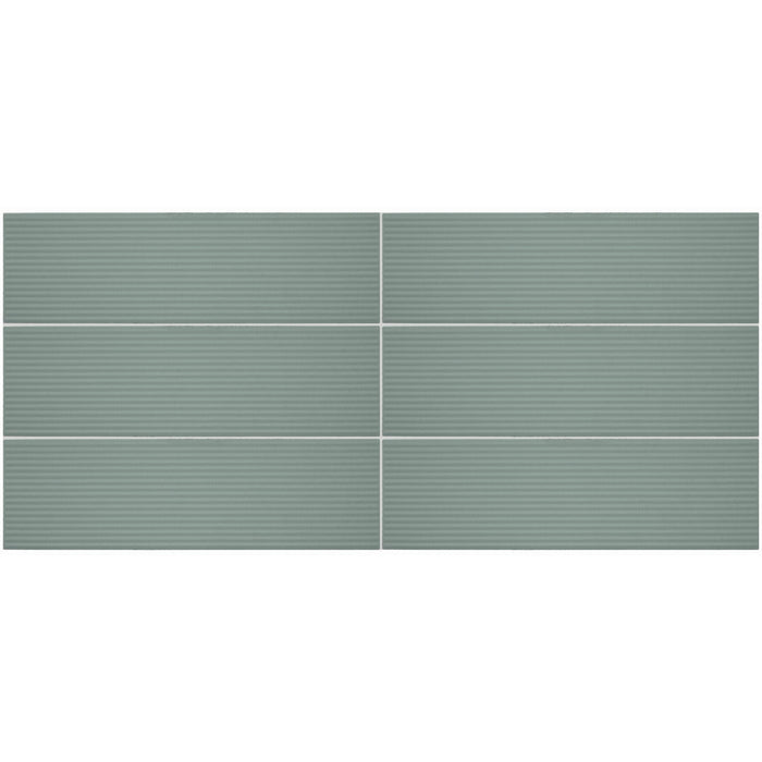 Daltile - Stencil 4 in. x 12 in. Ceramic Linear Wall Tile - Mint Grid View