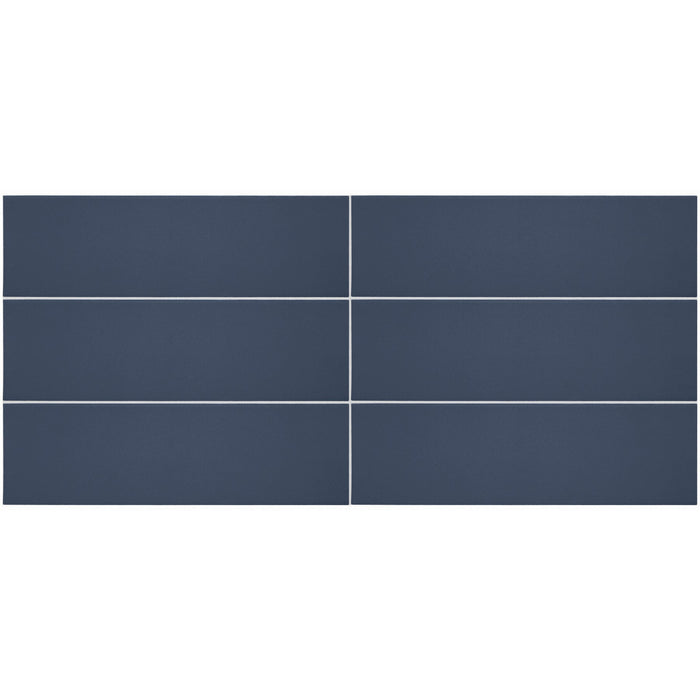 Daltile - Stencil 4 in. x 12 in. Porcelain Floor Tile - Indigo Grid View