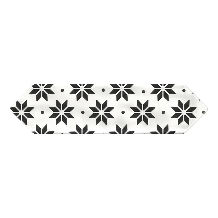 Daltile - Stagecraft - 3 in. x 12 in. Picket Deco Wall Tile - Ensemble Black Mix SC70