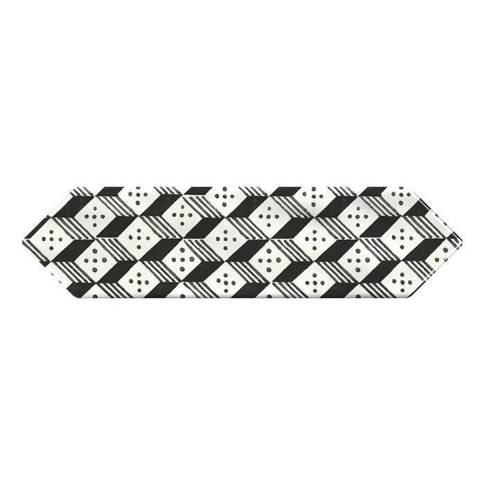 Daltile - Stagecraft - 3 in. x 12 in. Picket Deco Wall Tile - Ensemble Black Mix SC70