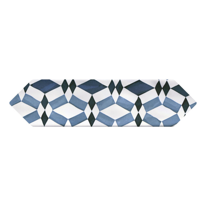 Daltile - Stagecraft - 3 in. x 12 in. Picket Deco Wall Tile - Cameo Blue Mix SC71