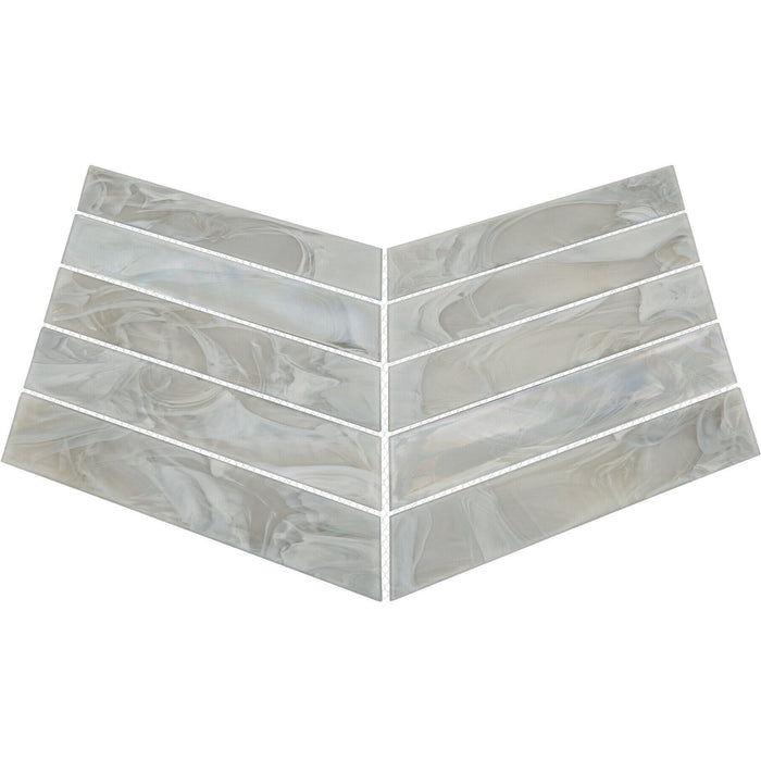 Daltile - Starcastle Glass Chevron Mosaic - Galactic Swirl