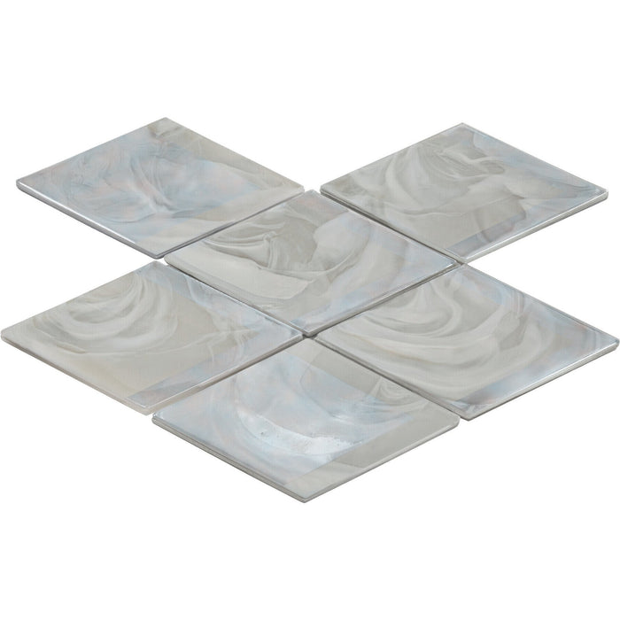 Daltile - Starcastle Glass Diamond Scale Mosaic - Galactic Swirl Angle View