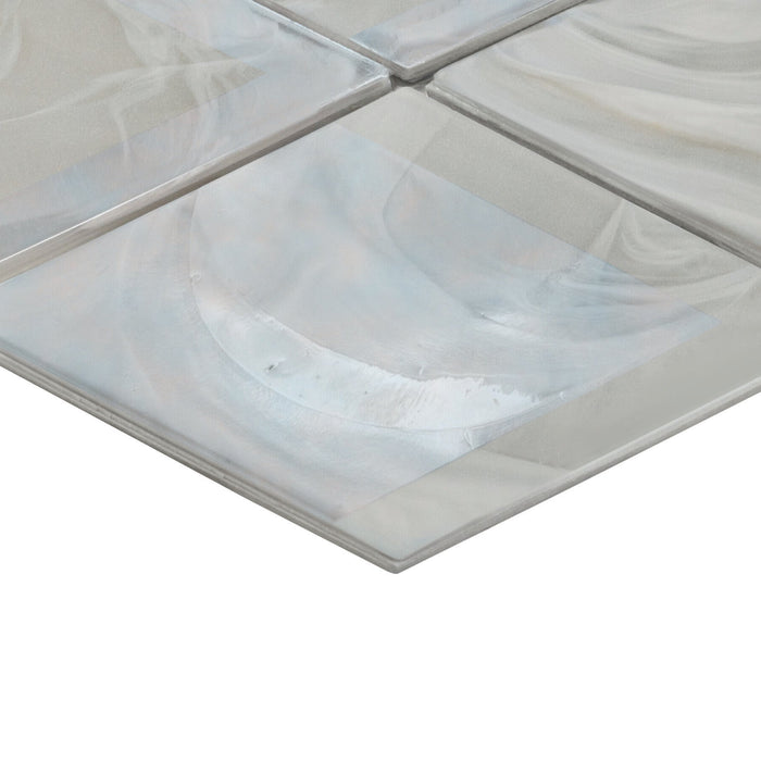 Daltile - Starcastle Glass Diamond Scale Mosaic - Galactic Swirl Corner View