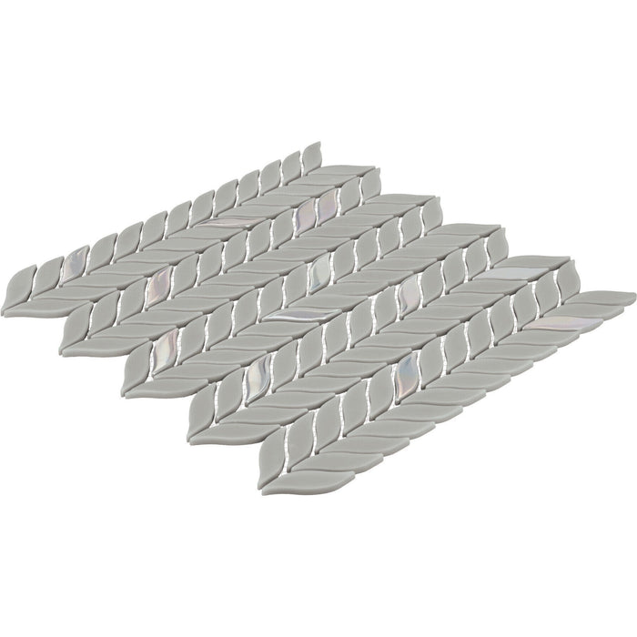 Daltile - Starcastle Glass Leaf Mosaic - Supernova Angled View