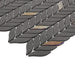 Daltile - Starcastle Glass Leaf Mosaic - Stardust Edge View