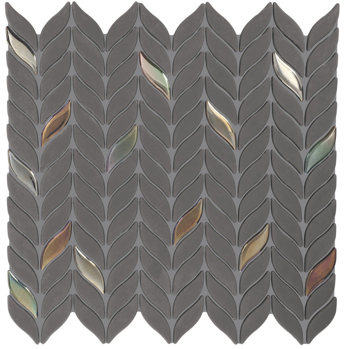 Daltile - Starcastle Glass Leaf Mosaic - Stardust