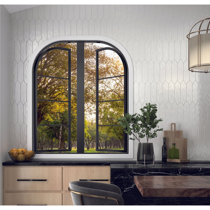 Daltile - Stagecraft - 3 in. x 12 in. Picket Wall Tile - Matte Arctic White 0790 Room Scene