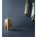 Daltile - Stencil 4 in. x 12 in. Ceramic Wall Tile - Half Moon Matte - Indigo Wall Install