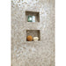 Daltile Uptown Glass 1 in. x 1 in. Hex Glass Mosaic - Matte Frost Moka Installed
