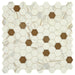 Daltile Uptown Glass 1 in. x 1 in. Metallic Hex Glass Mosaic - Posh Chiffon