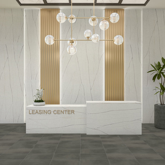 Daltile - Volume 1.0 - 12 in. x 12 in. Glazed Porcelain Tile - Intensity Pebbl Installed