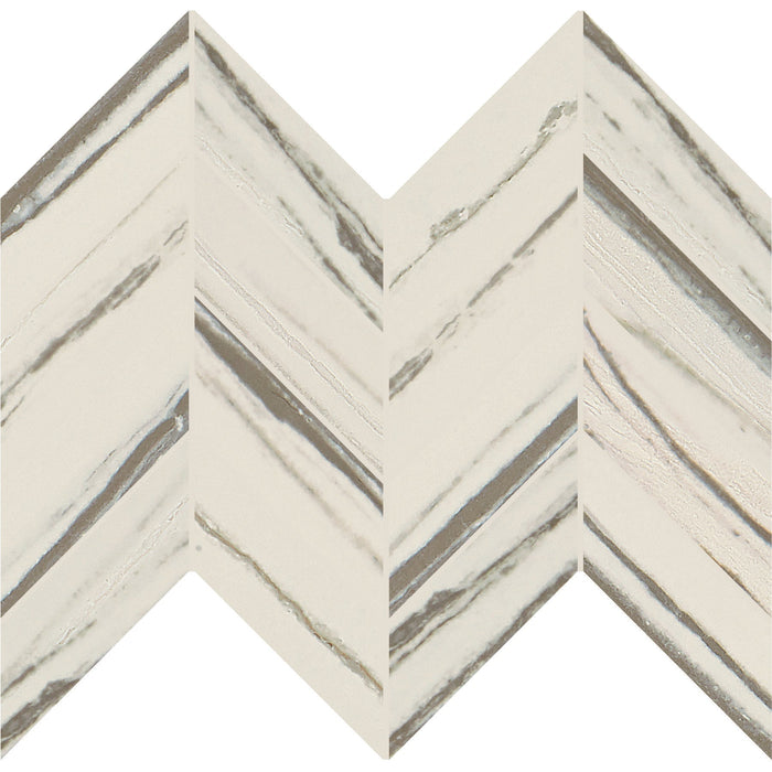 Daltile - Vertuo 2 in. x 5 in. Colorbody Porcelain Chevron Tile - Stria Composer