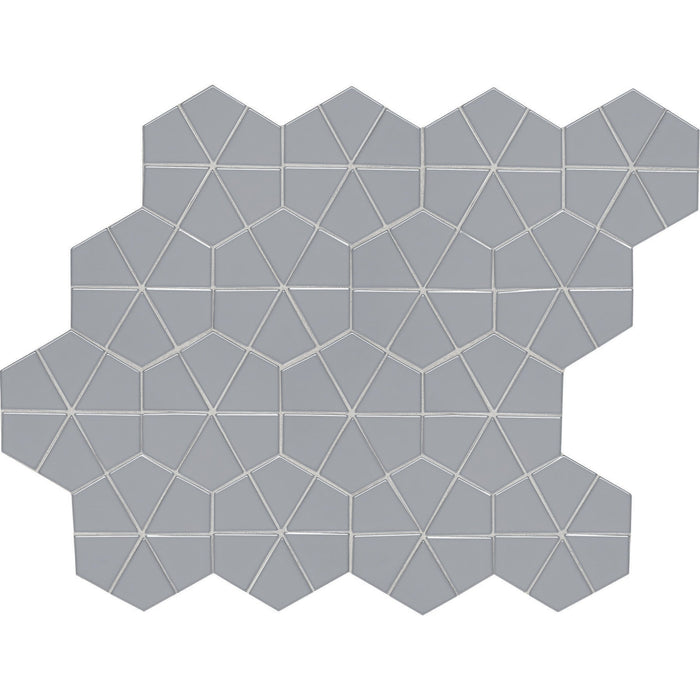 Daltile - Stagecraft - Undulated Kaleidoscope Mosaic - Desert Gray X114
