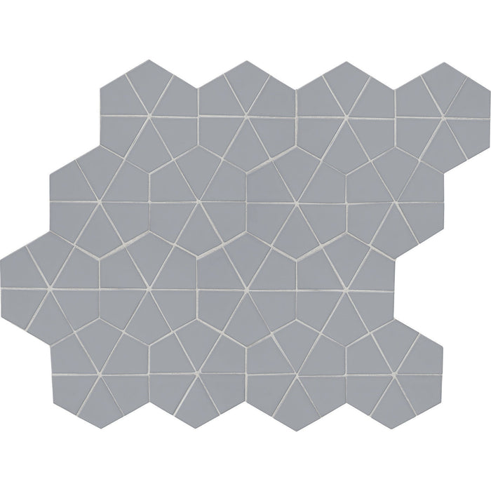 Daltile - Stagecraft - Undulated Kaleidoscope Mosaic - Matte Desert Gray X714