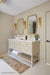 Bedrosians Tile & Stone - Makoto 2" Round Floor & Wall Mosaic - Shoji White Room Scene