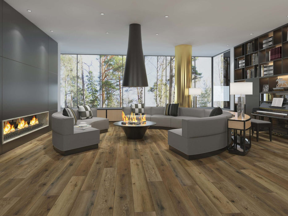 Diamond Surfaces - Aquashield HPL Collection 7 in. x 60 in. Luxury Vinyl - Little Duck Key floor installation