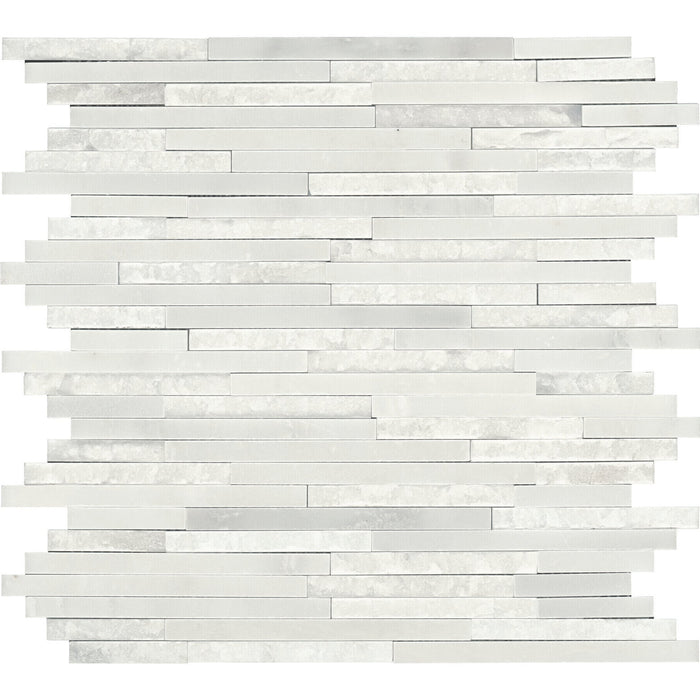 Daltile - First Snow Elegance 3/8 in. Random Mosaic - Polished