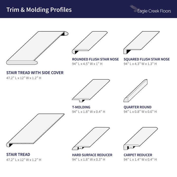 Eagle Creek - Modern Muse Collection - SPC Luxury Vinyl - Glow Up Trim