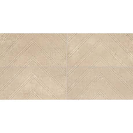 Daltile Chord 12 in. x 24 in. Textured Porcelain Tile - Allegro Beige