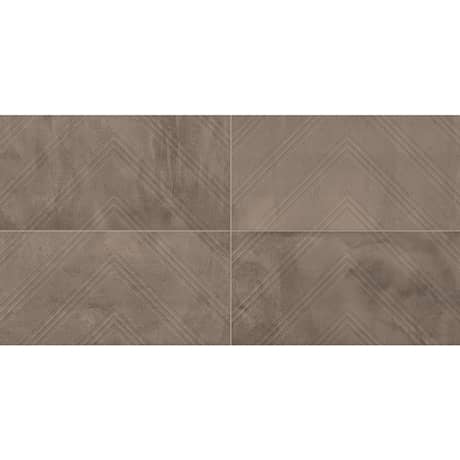 Daltile Chord 12 in. x 24 in. Textured Porcelain Tile - Rhythm Brown