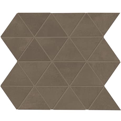Daltile Chord 3 in. Triangle Porcelain Mosaic - Baritone Brown