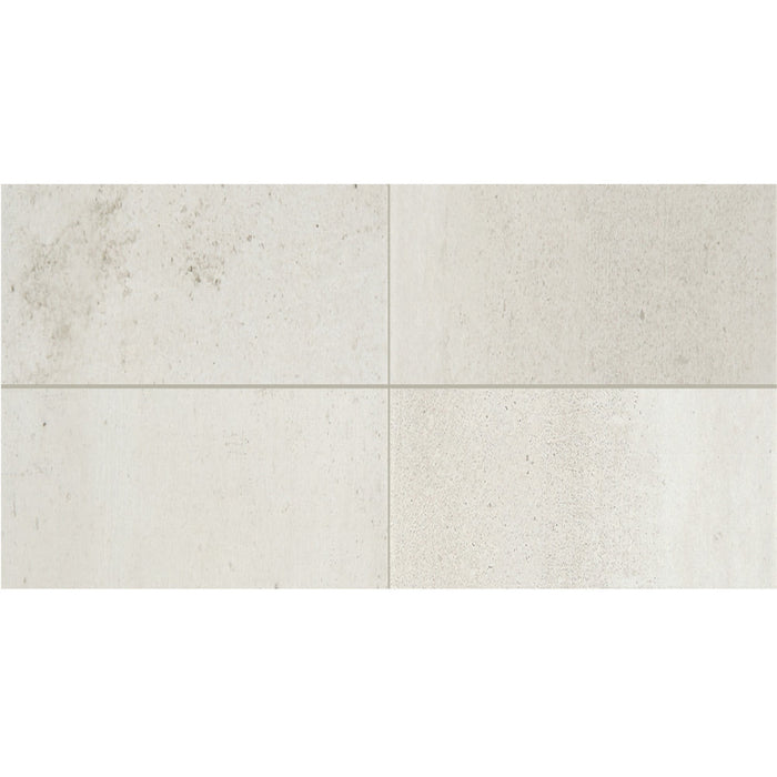 Daltile - Modern Hearth - 12 in. x 24 in. Glazed Porcelain Tile - White Ash
