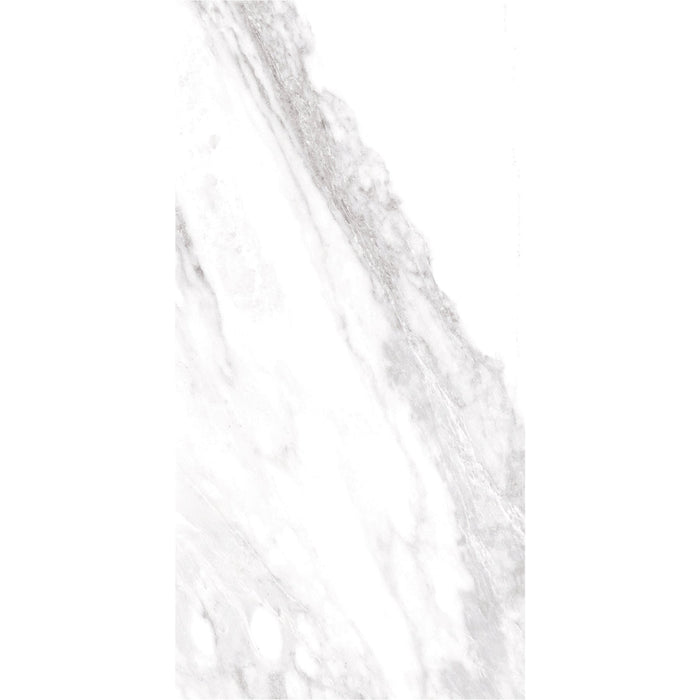 Daltile - Perpetuo - 12 in. x 24 in. Glazed Porcelain Floor Tile - Brilliant White Polished