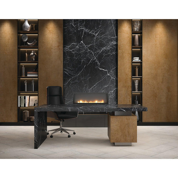 Daltile - Perpetuo - 12 in. x 24 in. Glazed Porcelain Floor Tile - Elegant Beige Matte Room Scene