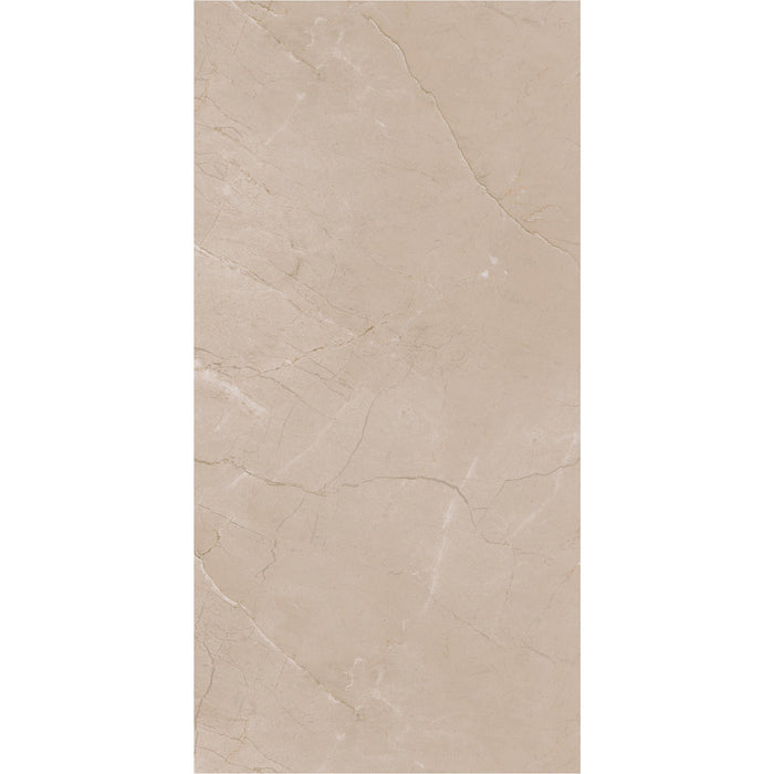 Daltile - Perpetuo - 12 in. x 24 in. Glazed Porcelain Floor Tile - Elegant Beige Polished 3