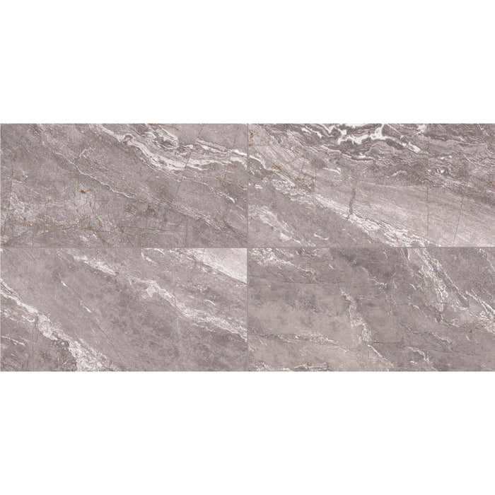 Daltile - Perpetuo - 12 in. x 24 in. Glazed Porcelain Floor Tile - Eternal Grey Matte Variation