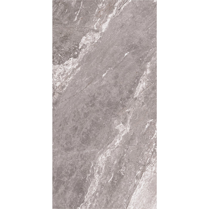 Daltile - Perpetuo - 12 in. x 24 in. Glazed Porcelain Floor Tile - Eternal Grey Polished 3