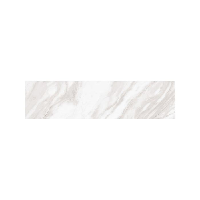 Daltile - Perpetuo - 3 in. x 24 in. Glazed Porcelain Bullnose Floor Tile - Timeless White