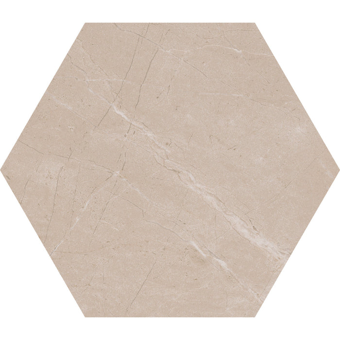 Daltile - Perpetuo - 8 in. Hexagon Glazed Porcelain Floor Tile - Elegant Beige Matte 2