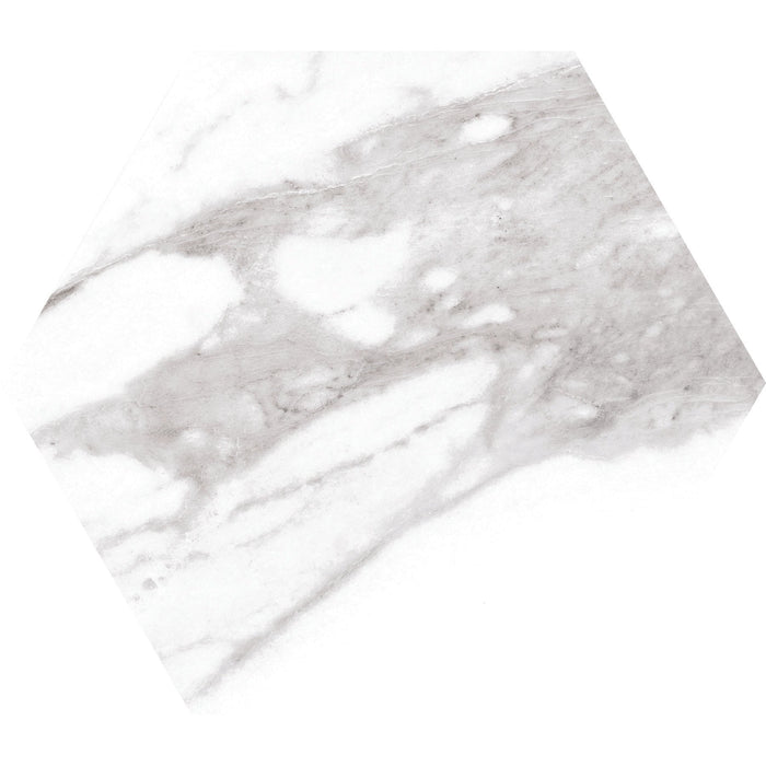 Daltile - Perpetuo - 8 in. Hexagon Glazed Porcelain Floor Tile - Brilliant White Matte 3